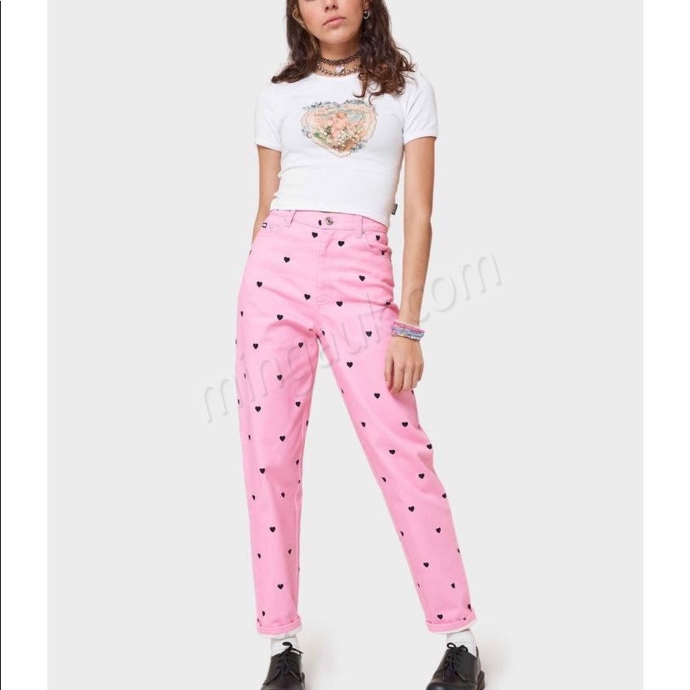 The cutest heart print jeans!